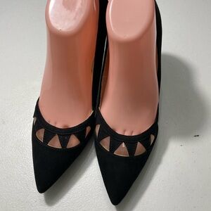 Marc Fisher Black Mesh Detail Heels Size 9.5M SB-AN